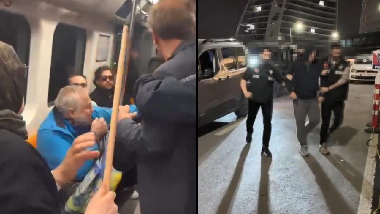 Metroda küfürlü tezahürat kavgasında 2 şüpheli yakalandı