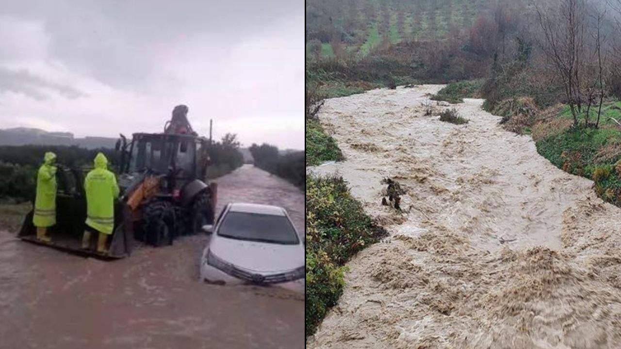 Hatay yağış sel getirdi: Dereler taştı, mahalleler sular altında kaldı