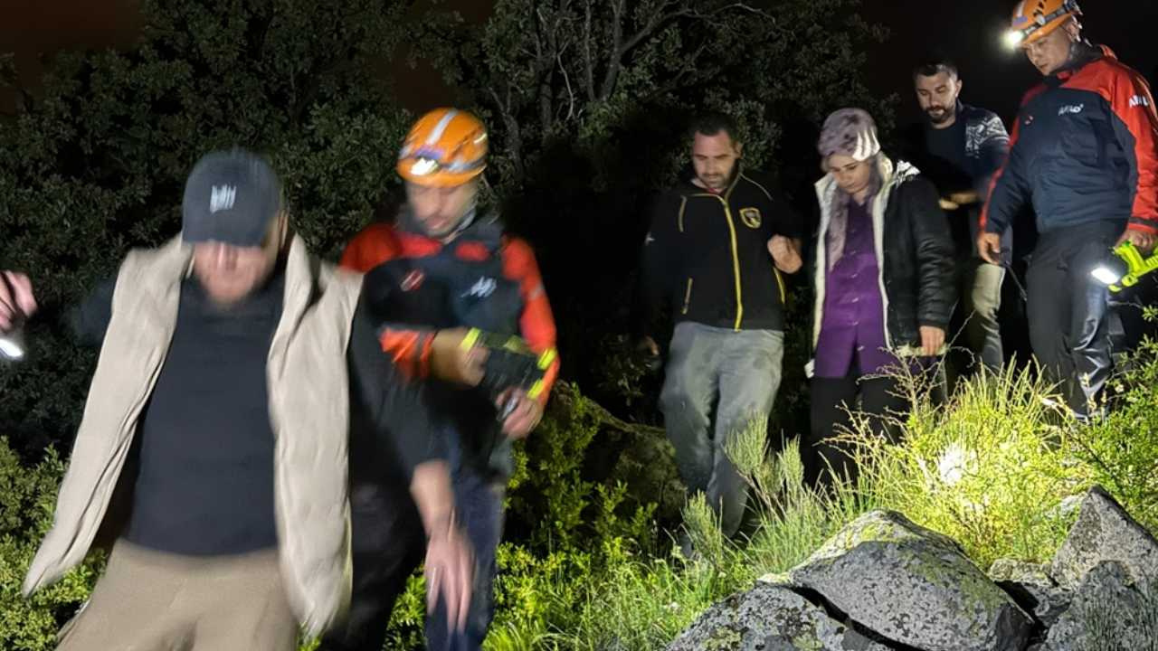 Nevşehir'de gezmeye diye çıkan kadın kayalık alanda mahsur kaldı