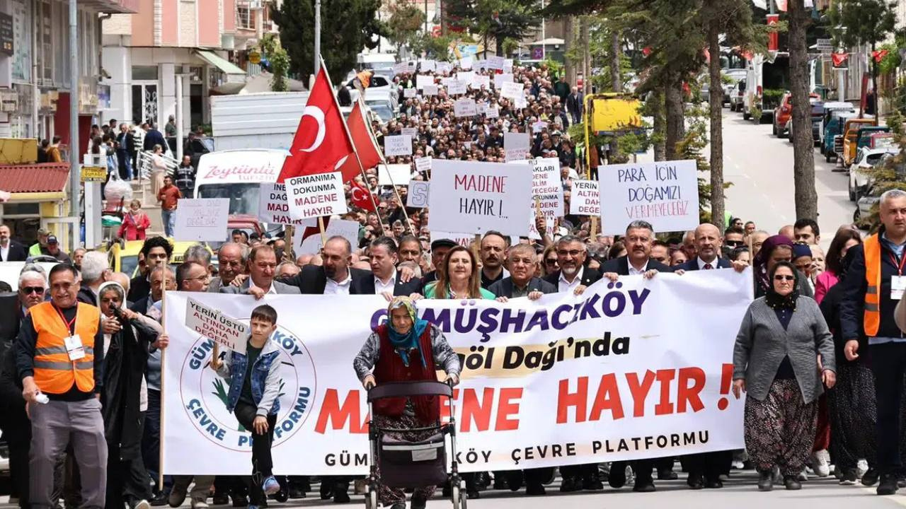 Amasya Gümüşhacıköy halkı'ndan madene karşı yürüyüş: 'Dereler özgür aksın'