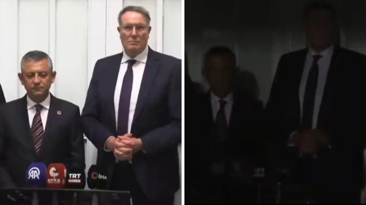 Özgür Özel ve SPD heyeti açıklama yaparken bir anda elektrikler kesildi!