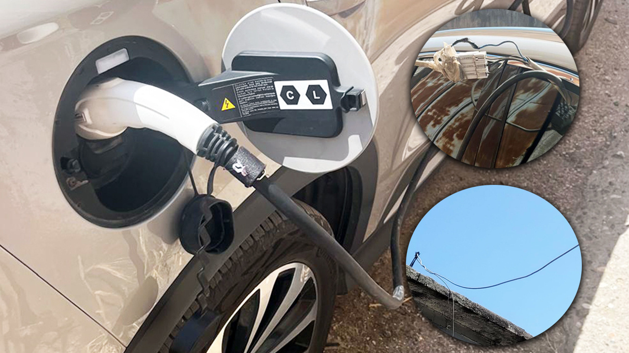 Bu kadarına da pes! Kaçak elektrikle araç şarj ist