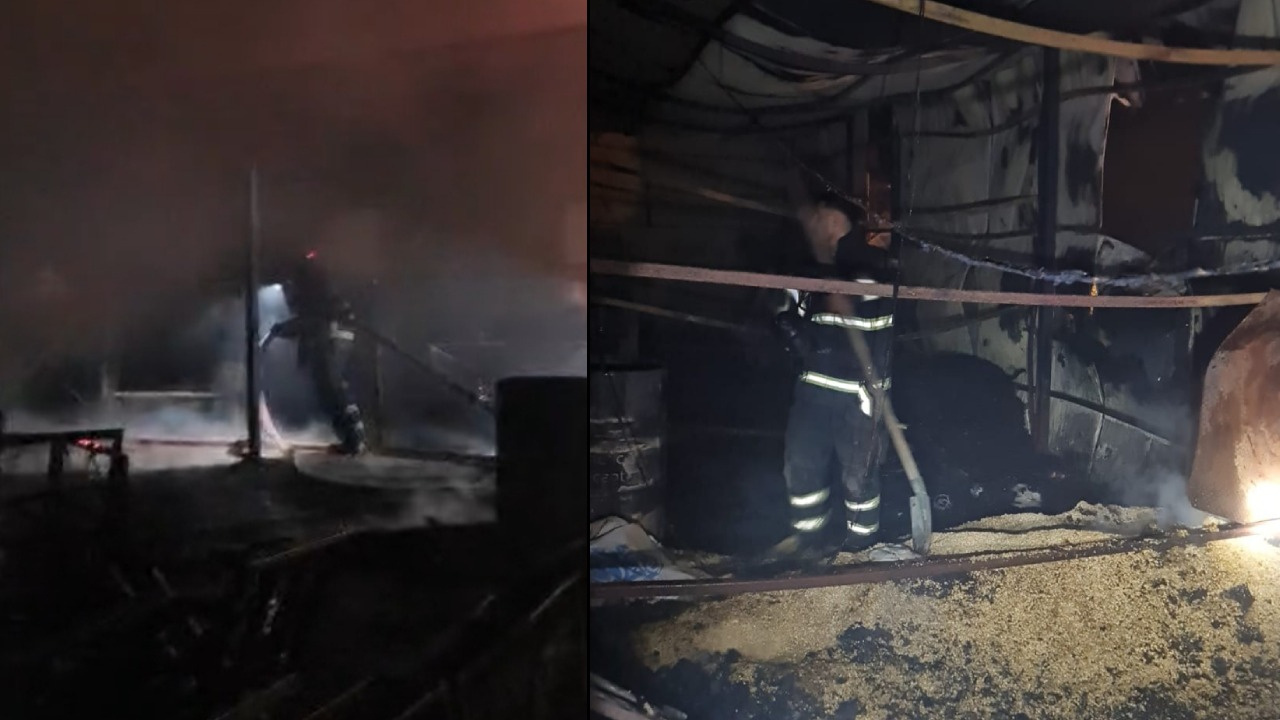 At çiftliğinde yangın çıktı: 1 saatte söndürüldü, 