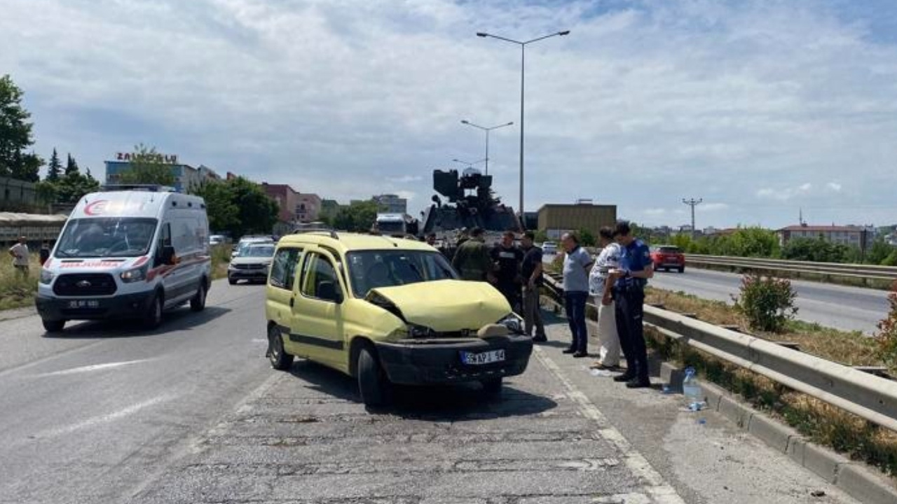 Zırhlı araç sivil araçla çarpıştı: 1 yaralı