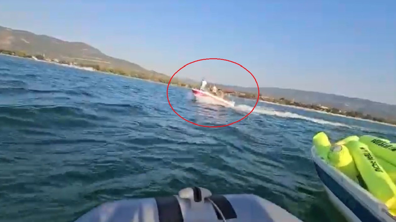 Bottan göle düştüler imdatlarına vatandaş yetişti! O anlar kamerada