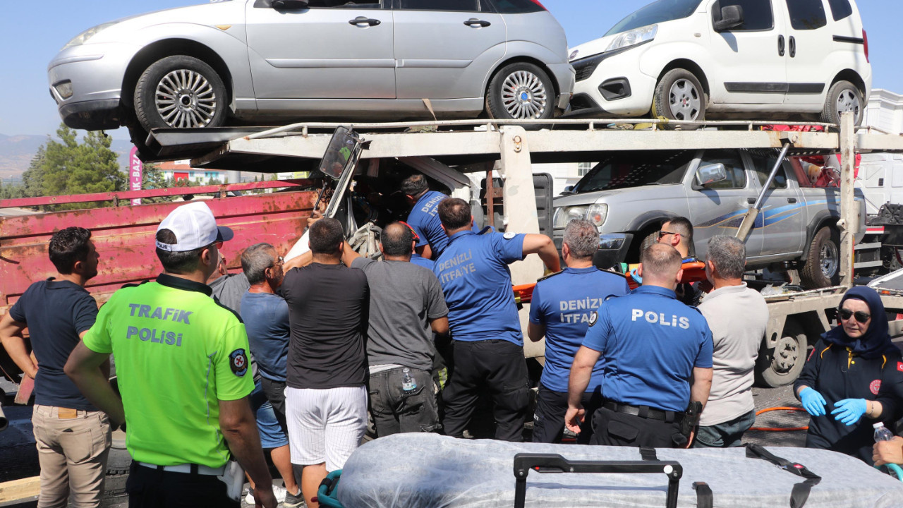 Kazaya giden çekici kamyonete çarptı: 2 kişi yaralandı