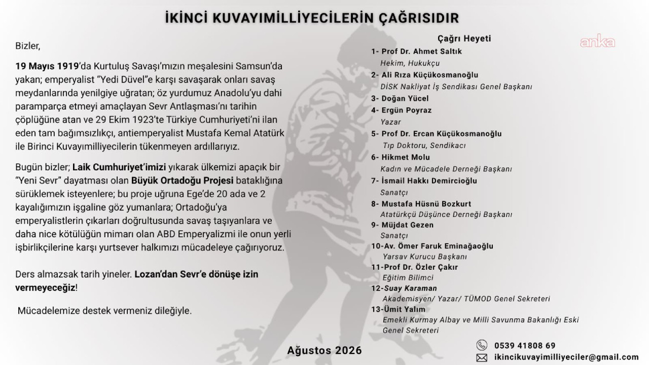 Akademisyen ve sanatçılardan “İkinci Kuvayımilliyeciler” çağrısı