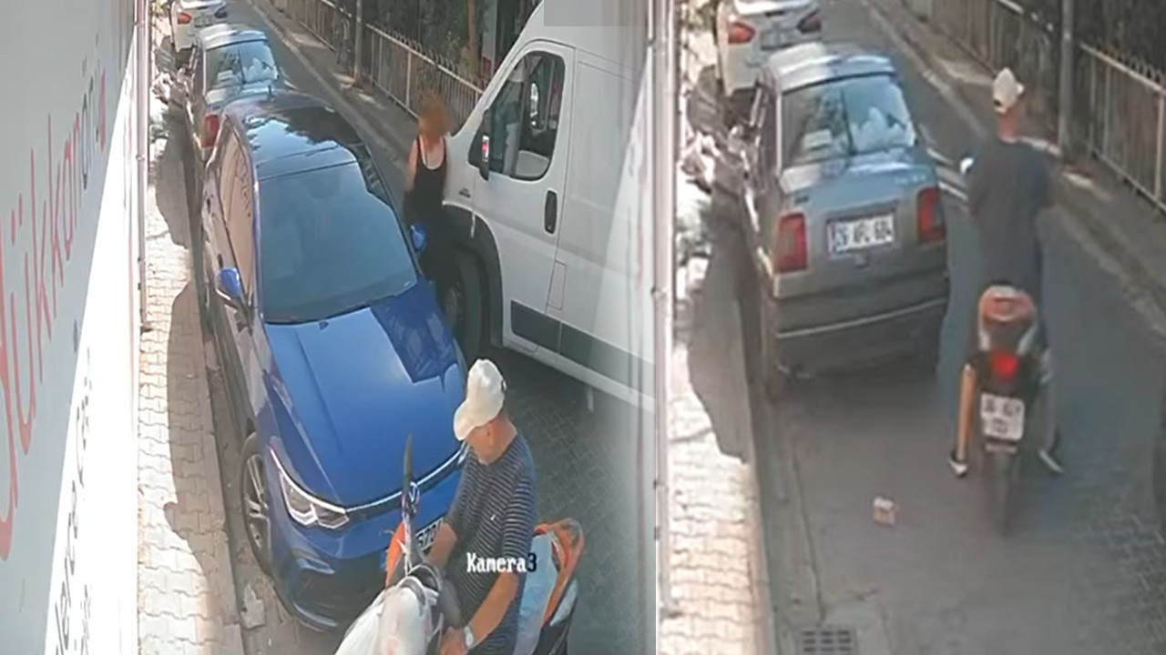 Tapudan çıktı parasını düşürdü! Gerçek kamerada ortaya çıktı