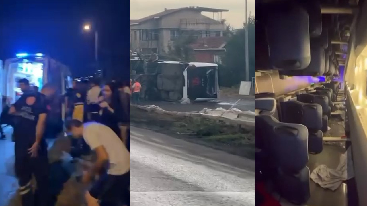 18 havalimanı personeli yaralandı! Kaygan yolda araç kontrolden çıktı