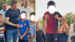AKP'li vekil sokak ortasındaa çocuğun üzerini değiştirdi: Fransa forması out, Gaziantep forması in