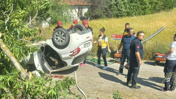 Bayram arefesi kahreden kaza! Takla atan otomobilden sağ çıkamadı