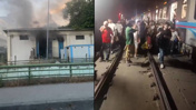 Gaziosmanpaşa'da tramvay trafosunda yangın: Seferler durdu, yolcular raylarda yürüdü!