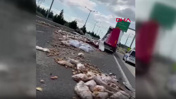 Ankara'da 5 araç birbirine girdi: TIR'daki patatesler yola saçıldı