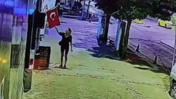 Türk bayrağına saldıran kadın yakalandı