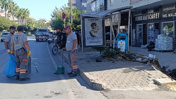 Önce yayaya çarptı sonra durağa daldı 3 kişiyi yaraladı! O anlar kamerada