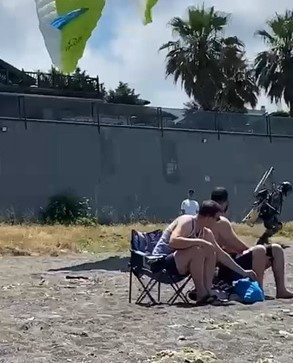 Güneşlenirken neye uğradıklarını şaşırdılar! Tatilcilerin arasına böyle daldı - Resim : 1