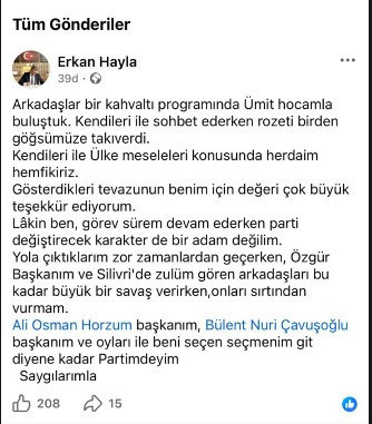 Ümit Özdağ'ın rozet taktığı belediye başkanı 