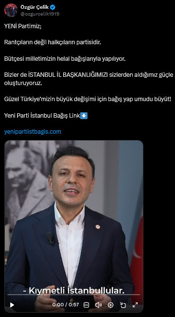 YENİ Parti'nin İstanbul binası için kampanya: Dakikada bin liralık bağış yağmuru - Resim : 2