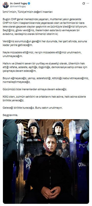 Cemil Tugay'dan Genel Merkez baskınına tepki: Boyun eğmeyeceğiz - Resim : 3