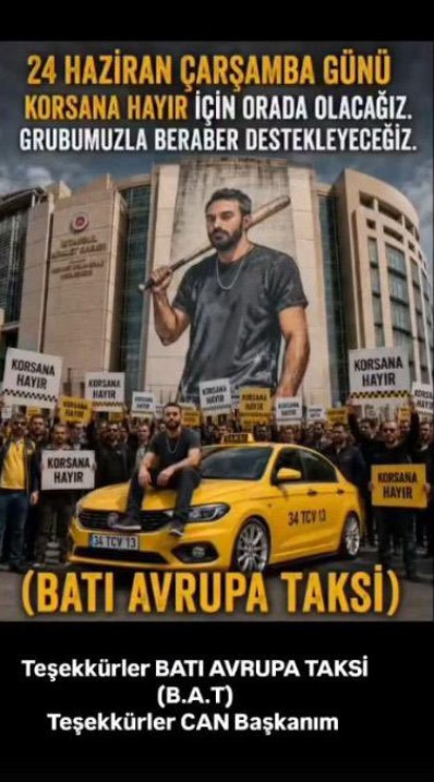 Çağlayan'da yoğun güvenlik önlemleri! Taksiciler ile paylaşımlı sürücüler karşı karşıya: Beyzbol sopalı çağrı - Resim : 2