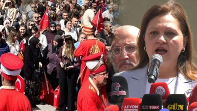 Taze AKP'li Burcu Köksal İzmir marşıyla kazandığı Afyonkarahisar'a mehterle döndü!