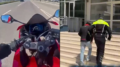 Tık uğruna trafiği tehlikeye attı ehliyetinden oldu