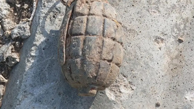 Çocuklar molozların arasında el bombası buldu, faciadan dönüldü! Kurtuluş Savaşı'ndan kaldı iddiası