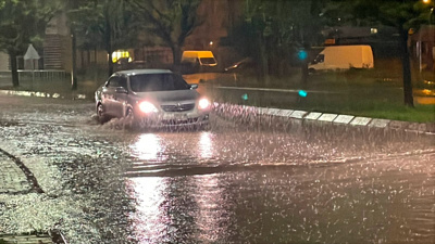 Kayseri'de sel çilesi: Yollar göle döndü kanalizasyon taştı