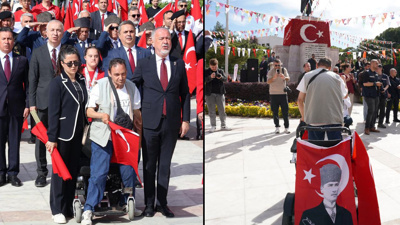 Atatürk sevgisi engel dinlemedi! İstiklal Marşı'ndaki o çaba duygulandırdı