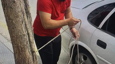 Vatandaş arabasını sağlam kazığa bağladı: Baraj taşar sel basarsa diye hazırlığını yaptı