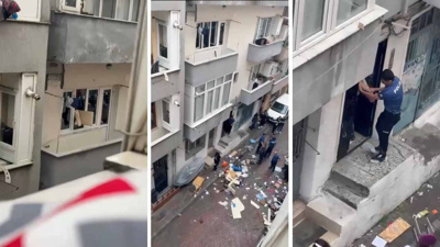 Mahalleyi ayağa kaldırdı! Evin camlarını kırıp eşyaları sokağa fırlattı