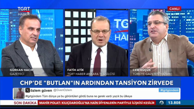 Cem Küçük seçmen Özgür Özel'in yanında deyince TGRT stüdyosu karıştı