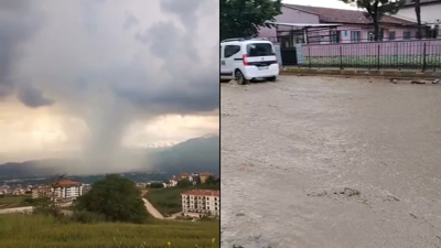 Sağanak yağmur kenti esir aldı: Yollar göle döndü