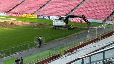 Süper Lig ekibinin stadı 35 cm kazılacak