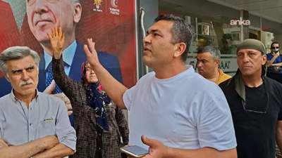 Depremzedeler AKP İl Başkanlığının kapısına dayandı