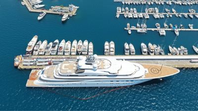 Marmaris'te futbol kulübü sahibinin yatına 30 milyon liralık ikmal yapıldı