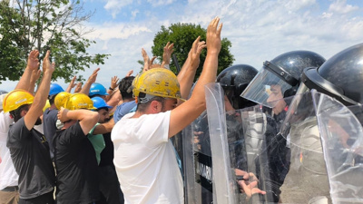 Erdoğan'a seslerini duyurmak isteyen madencilere sert müdahale