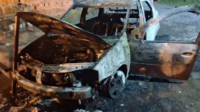 Sendika başkanının otomobili kundaklandı