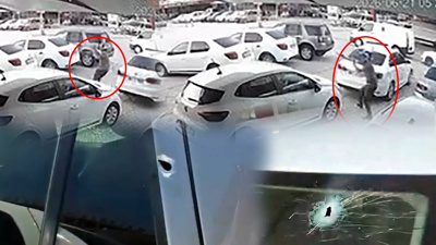 Yine motosikletli saldırganlar: Galeriye silahlı saldırı kameraya yakalandı