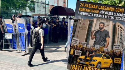 Çağlayan'da yoğun güvenlik önlemleri! Taksiciler ile paylaşımlı sürücüler karşı karşıya
