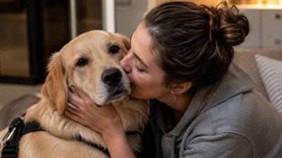 Köpeğini öpmek isterken düştü... Yaşadığı kaza mucizeyi beraberinde getirdi