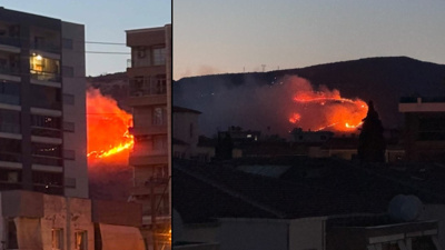 İzmir'de otluk alanda yangın