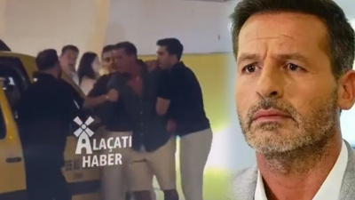Uzak Şehir oyuncuları Alper Çankaya, Atakan Özkaya ve Nihat Altınkaya'nın taksi kavgası kamerada