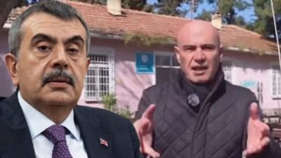 Bakan Tekin "Soba yoktu" dedi İYİ Partili Çömez harabeden yanıt verdi! "Okulları tarumar ettiniz"