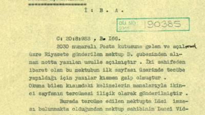 MİT arşivinden 1933 tarihli gizli mektup açığa çıktı: Casusların yöntemini anlattı