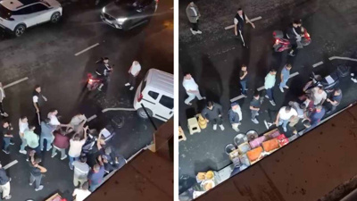 Uyarı sonrası sinirler gerildi! Zabıta ile esnaflar birbirine girdi