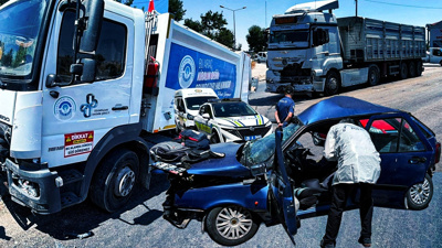 Feci kaza! Önce çöp kamyonu sonra TIR çarptı: 76 metre sürüklendi