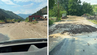 30 dakikalık yağış yetti! Cadde ve yollar göle döndü