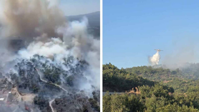 Balıkesir'de iki noktada yangın: Kontrol altına alındı