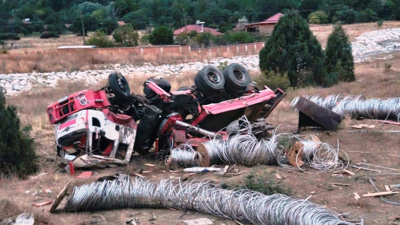 Sinop'da vinç devrildi: 1 ölü 1 yaralı